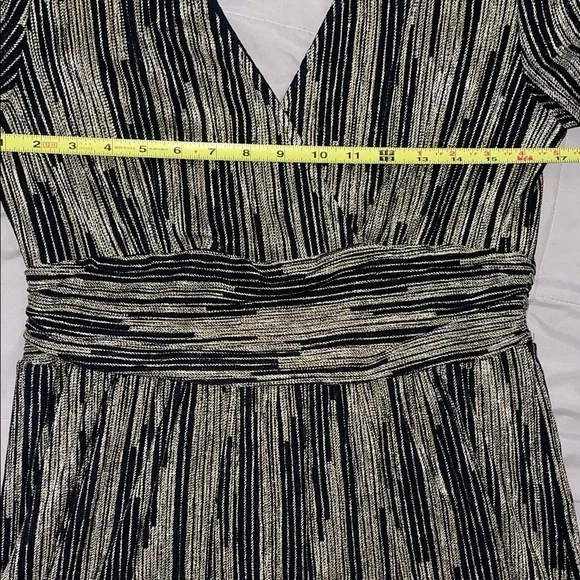 Lilly Pulitzer Riza Black and Gold metallic Romper Dress - Picture 8 of 13